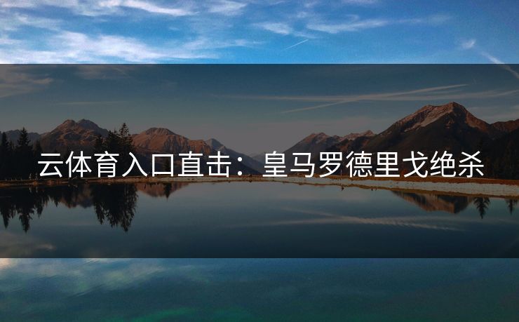 云体育入口直击：皇马罗德里戈绝杀  第1张